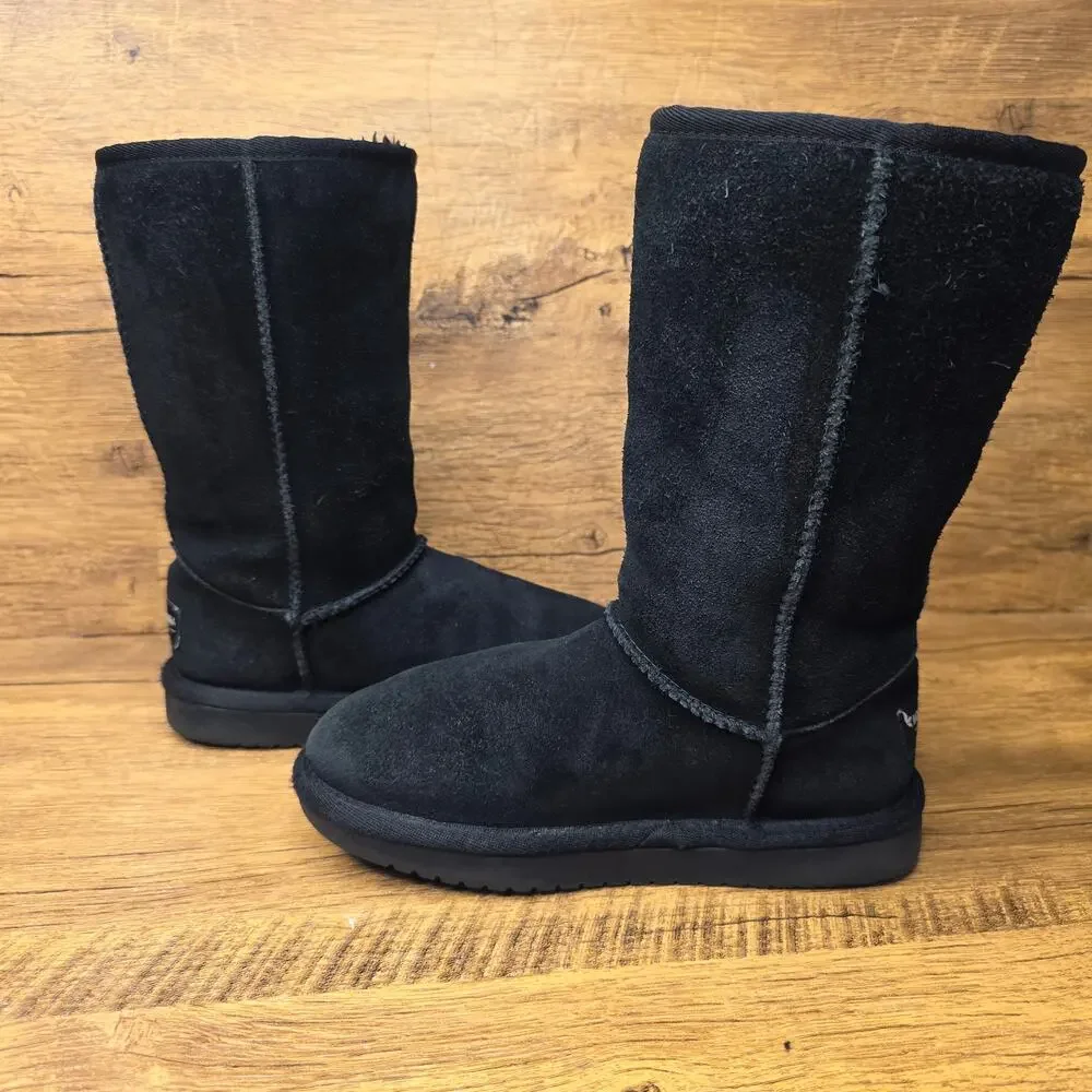 Koolaburra by UGG victoria tall black Triple Bow Suede Mid calf boots size 13
